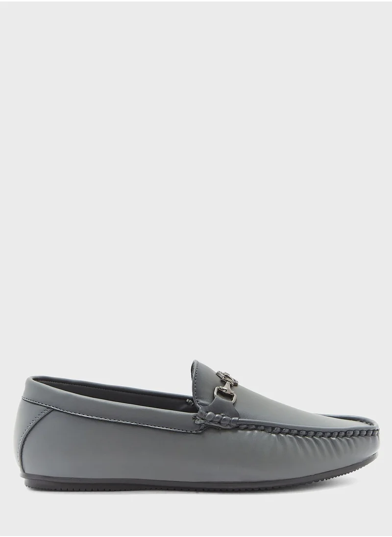 Robert Wood Trim Detail Casual Loafers