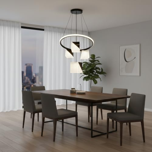 Cruv Cubic Style LED Hanging Chandelier Lights for Living Room, Bed rooom Lamps, Hanging Lamps for Restaurants and Cafe Lights for Decoration - Image 4