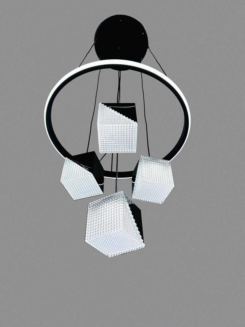 Cruv Cubic Style LED Hanging Chandelier Lights for Living Room, Bed rooom Lamps, Hanging Lamps for Restaurants and Cafe Lights for Decoration - Image 1