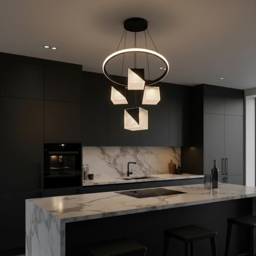 Cruv Cubic Style LED Hanging Chandelier Lights for Living Room, Bed rooom Lamps, Hanging Lamps for Restaurants and Cafe Lights for Decoration - Image 5