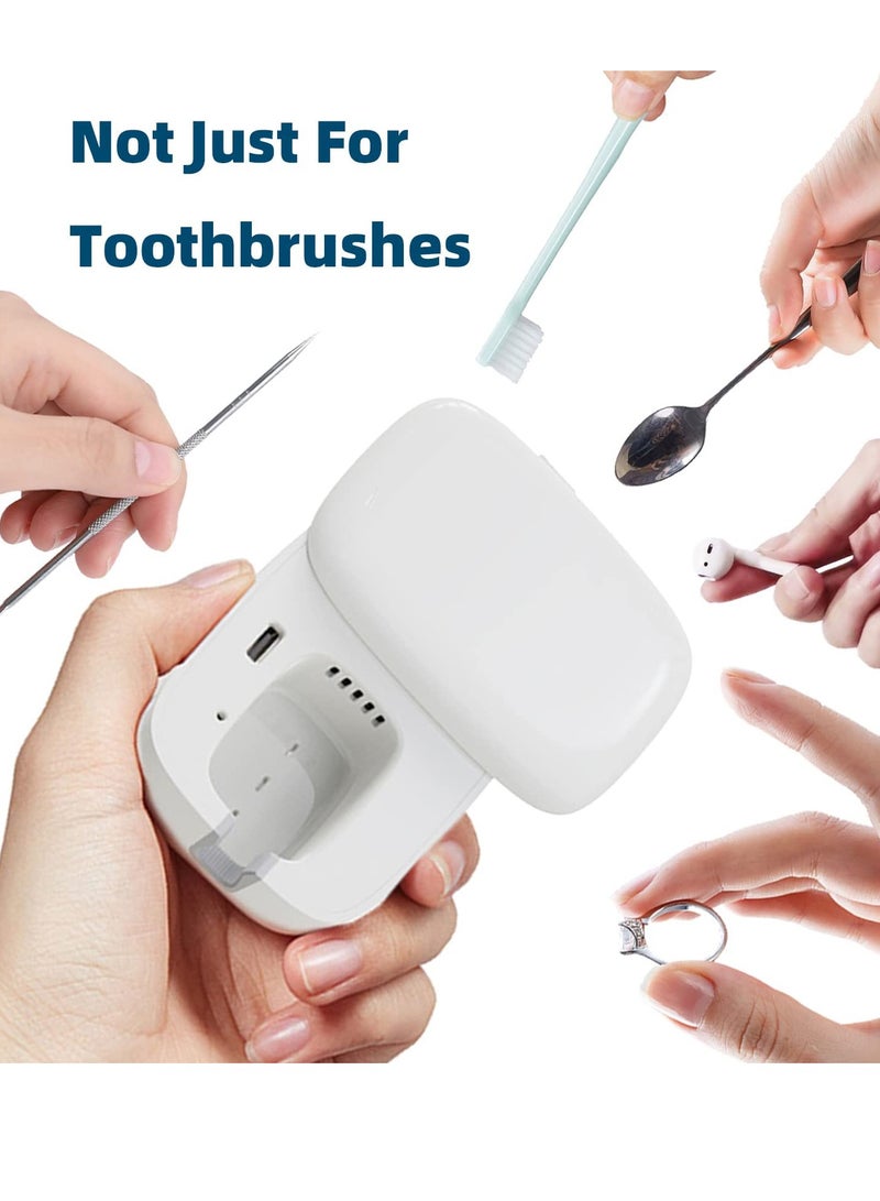 Portable Smart Travel Toothbrush Sanitizer Box - Effective Antibacterial Solution for Oral Health, Ideal for Bathroom and Travel (White) - Image 3