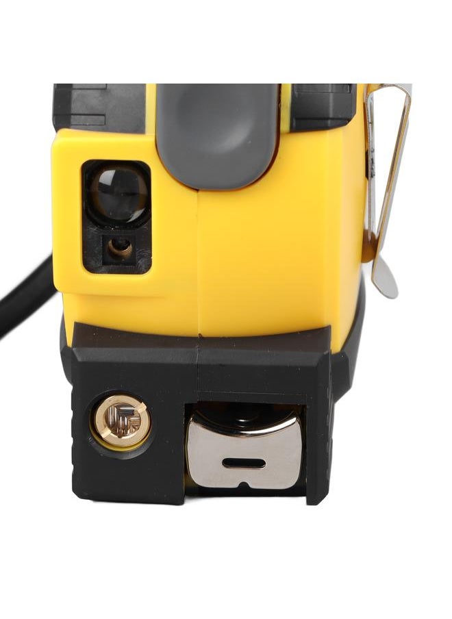 Thoraya - Measuring Sight 3 in 1 Infrared 60m Laser Ranging 5m Tape Measure Vertical Cross Line Laser Distance Meter Self Lock Accurate Measure Tool Yellow - Image 1