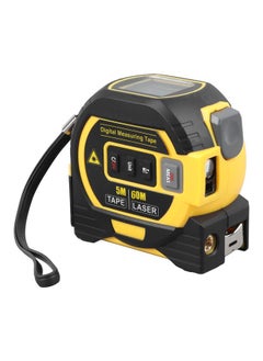 Measuring Sight 3 in 1 Infrared 60m Laser Ranging 5m Tape Measure Vertical Cross Line Laser Distance Meter Self Lock Accurate Measure Tool Yellow