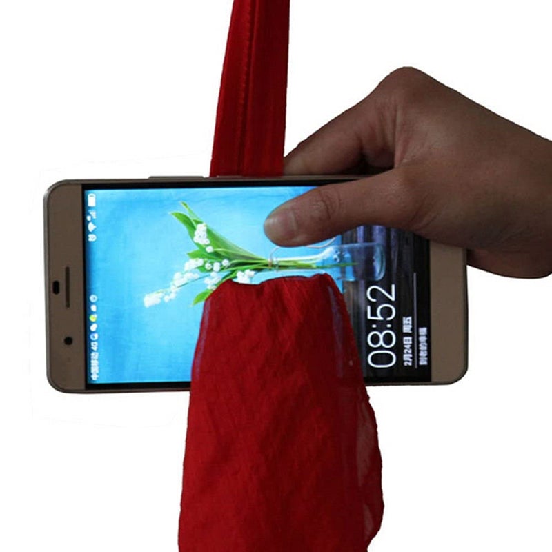 MilesMagic Magician's Silk Thru Phone Magic Trick Penetrate Any Phone with Cloth Mentalism Hanky Scarf Through Smartphone Mobile Screen Illusion Gimmick - Image 2