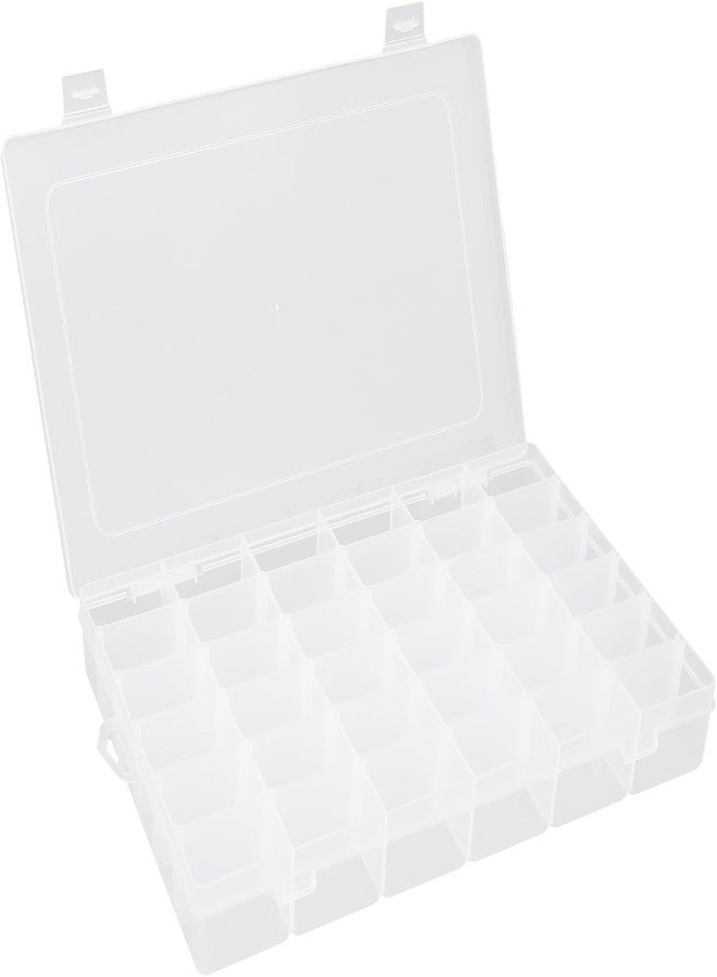 KITDAO 36-Grid Jewelry Organizer – Clear Storage Box for Jewelry, Beads, and Small Accessories – Divided Compartments, Stackable Design, and Secure Lid - Image 1