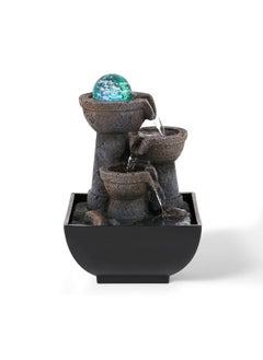 Water Fountain Indoor Tabletop Water Fountains And Waterfalls Portable Desktop Water Fountain With Lights For Relaxation And Room Decor