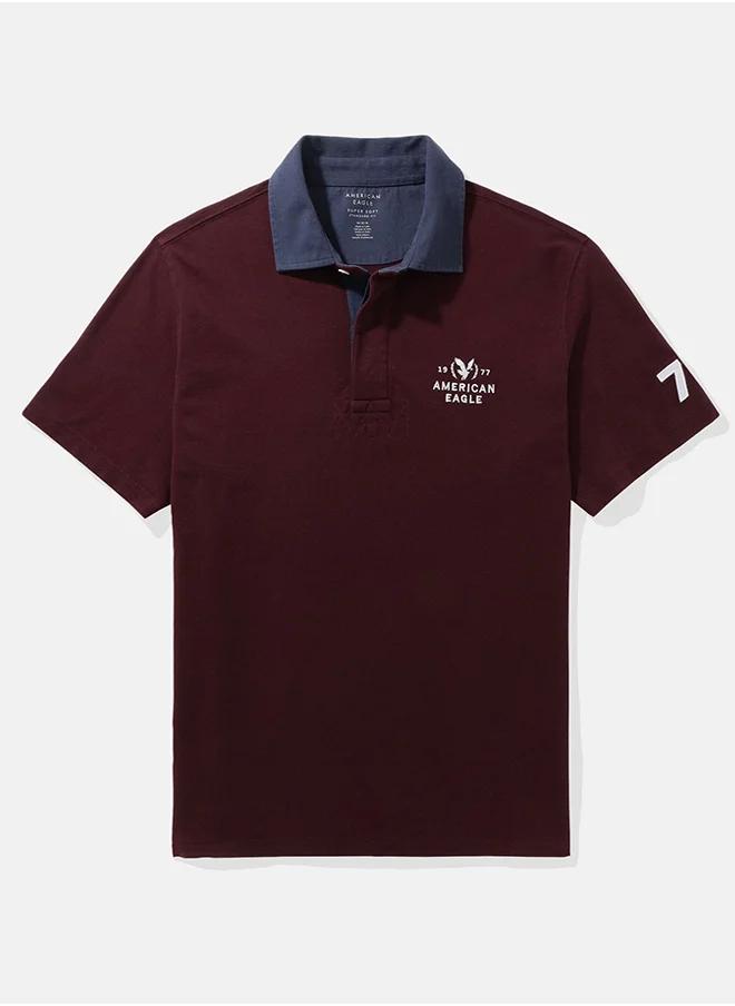 American Eagle Rugby Logo Polo Shirt