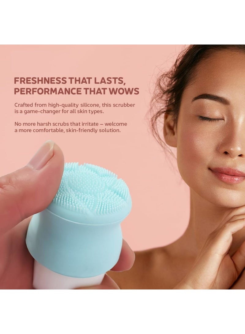SOLARAE Silicone Face Scrubber, 2 Pack Versatile Face Wash Brush, Skincare Essential for Gentle Facial Cleansing, Exfoliation and Scrub, Exfoliating Face Wash, Facial Cleanser Brush, Pink and Blue - Image 5