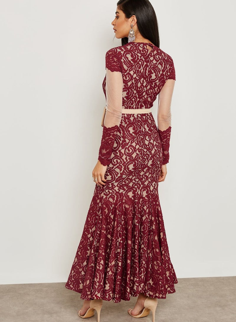 Threadz by Ajooni Lace Trumpet Dress - Image 2