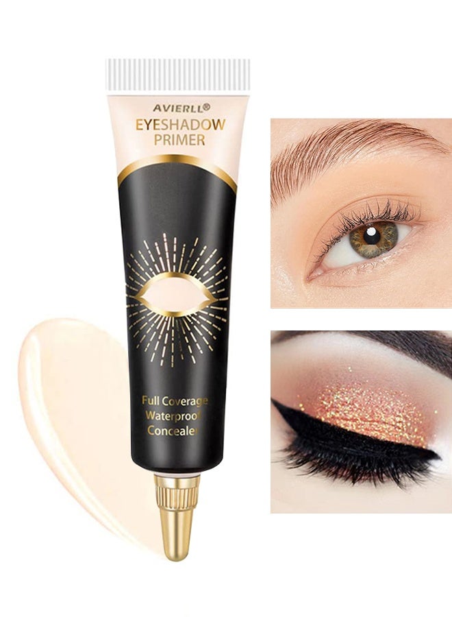 Avierll Eyeshadow Primer, Eyeshadow Base Cream Base For Eyeshadow ,Concealer Eyeliner cream, Concealer Eye Base for Eyeshadow 01#Ivory - Image 1