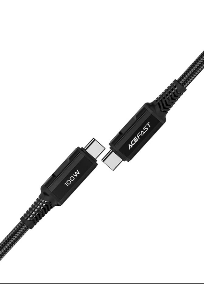 ACEFAST C4-03 USB-C To USB-C (100W - 5A) Aluminum Alloy Charging Data Cable 2M - Black - Image 3