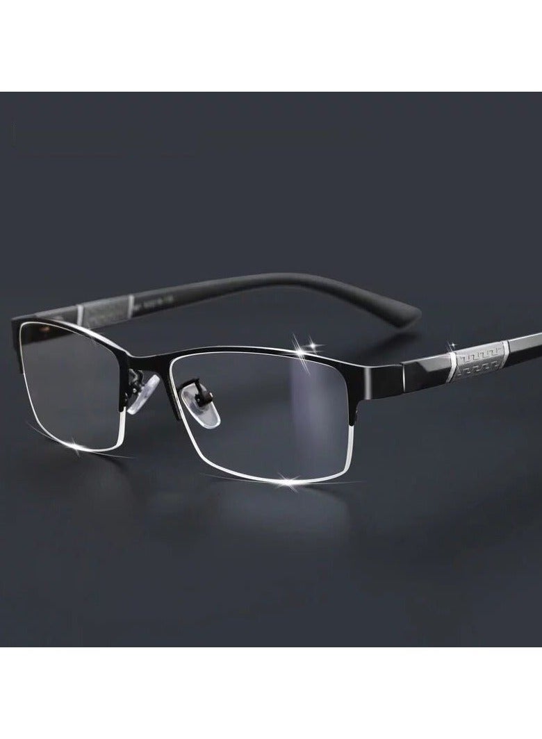 Classic half-frame myopia glasses for women, optional prescription anti-blue light optical glasses frames for men, classic - Image 1