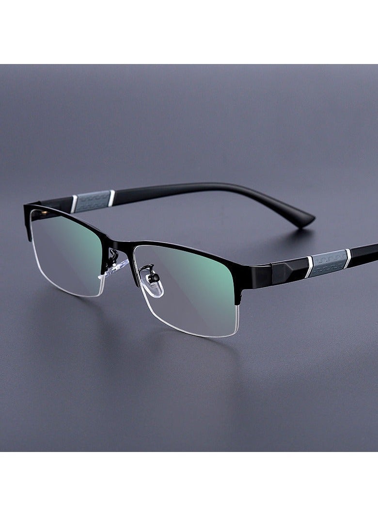 Classic half-frame myopia glasses for women, optional prescription anti-blue light optical glasses frames for men, classic - Image 2