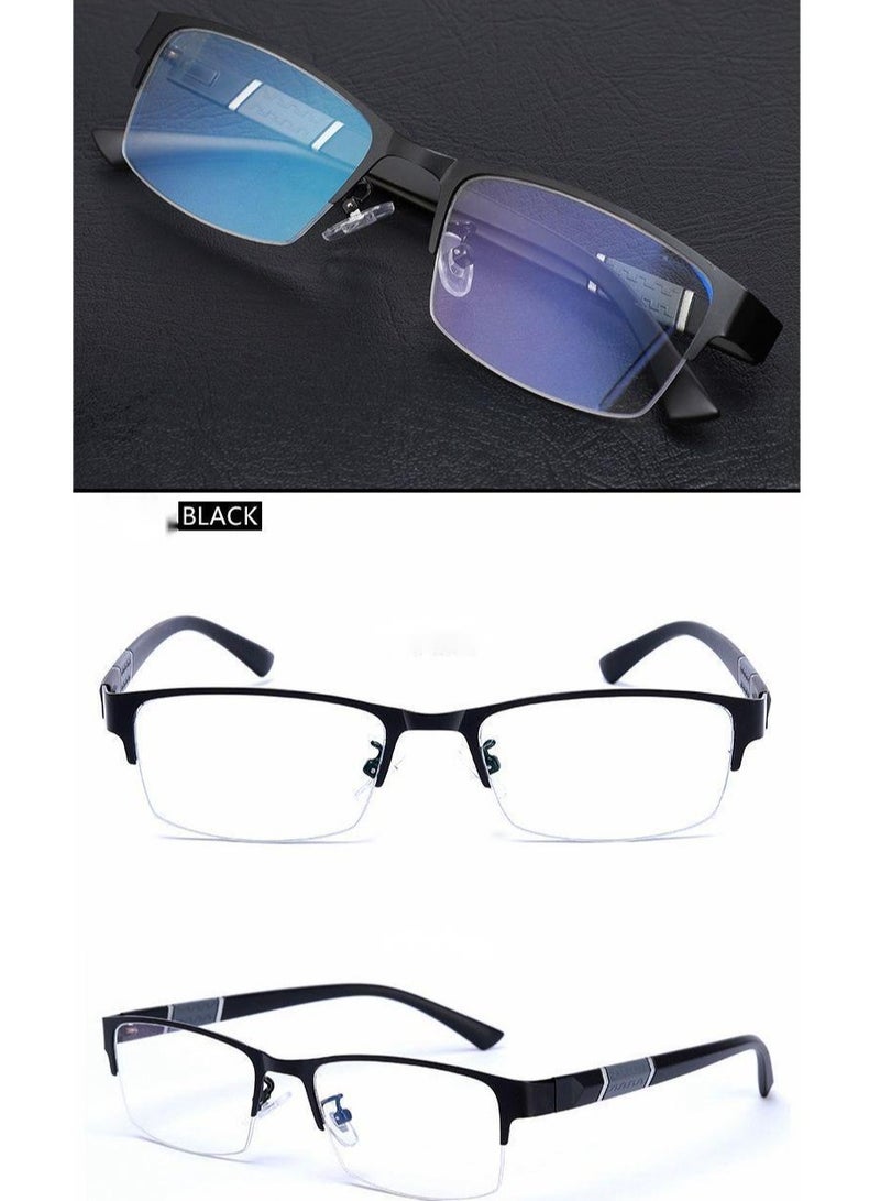 Classic half-frame myopia glasses for women, optional prescription anti-blue light optical glasses frames for men, classic - Image 4