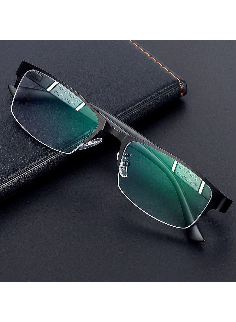 Classic half-frame myopia glasses for women, optional prescription anti-blue light optical glasses frames for men, classic - Image 3