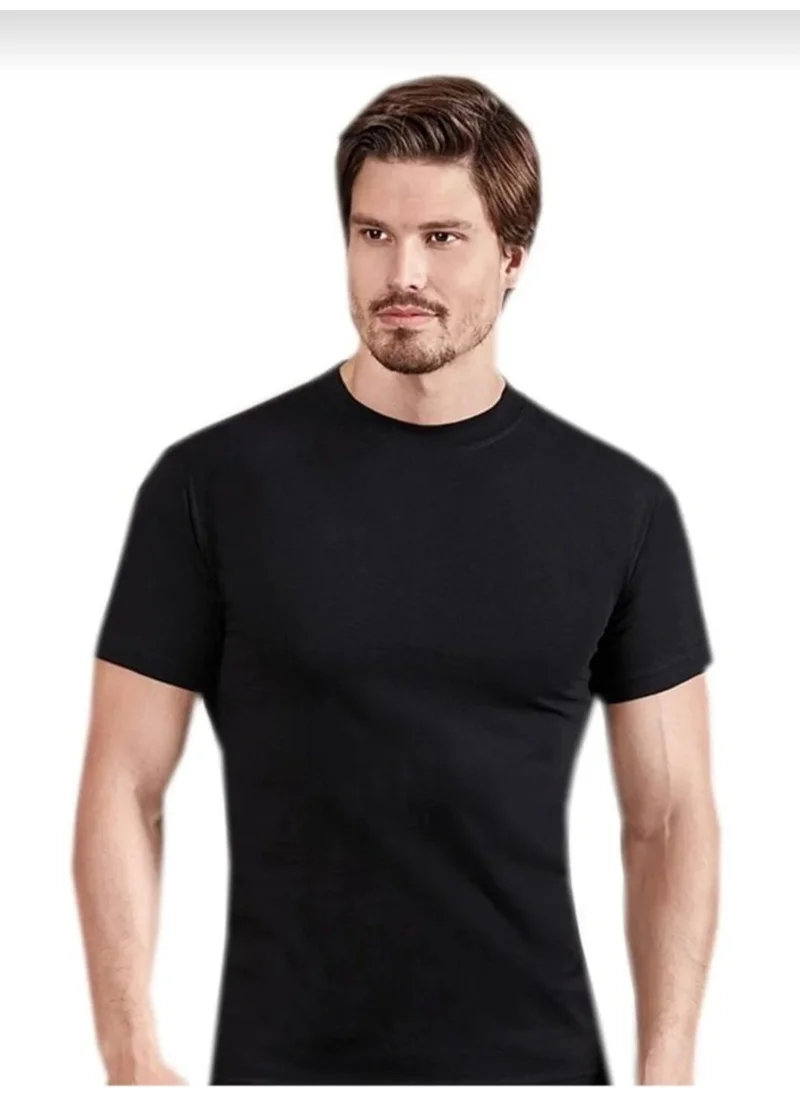 Tutku Passion 0105 Men's 0 Neck Undershirt 6 Piece Black