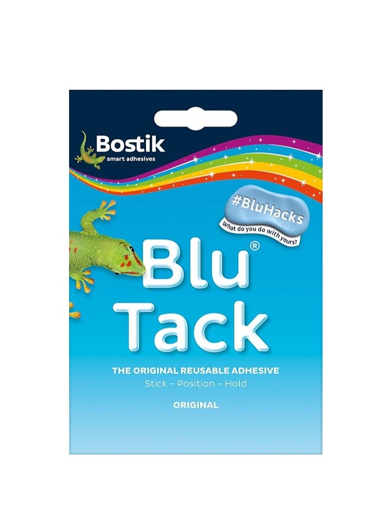 Bostik Blu Tack Original Reusable Adhesive Pack Home Office DIY Use BluHacks Smart Adhesives Alternative to Pins & Tape 60g (Pack of 12) - Image 1