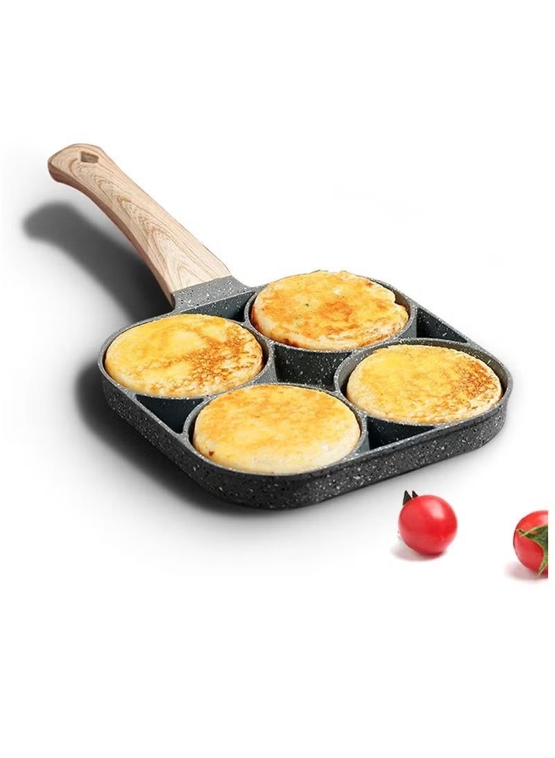 ELTERAZONE four-cup egg pan, medical stone non-stick frying pan, compatible with all heat sources (3-inch eggs) - Image 1