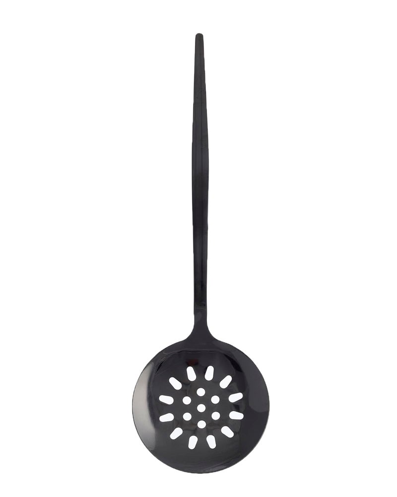 Stainless Steel Serving Skimmer 28 cm - Black - Image 4