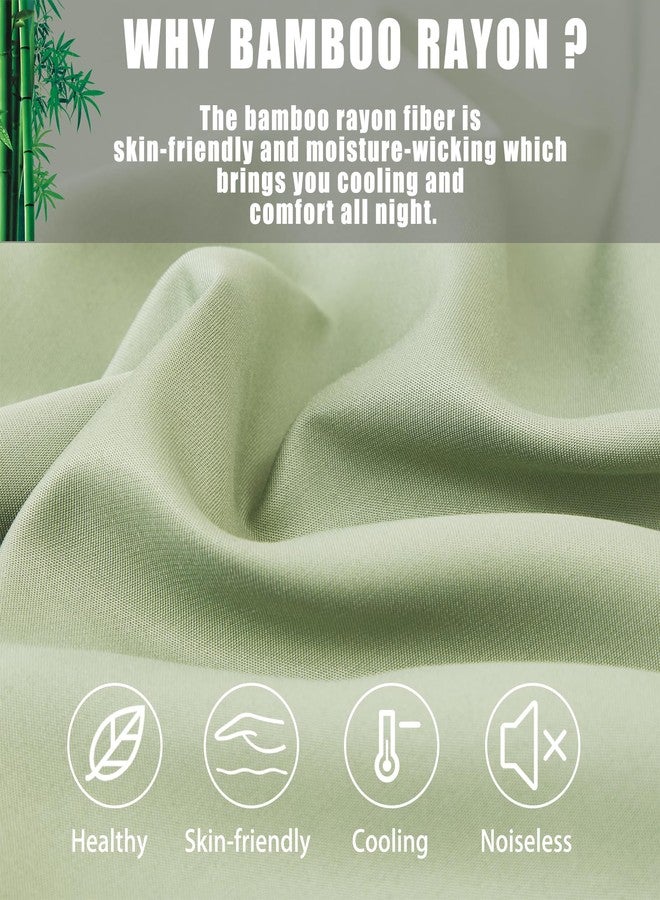 TELUS Body Cooling Pillow Cases Cover, Bamboo Rayon Green Body Pillowcases with Zipper Closure, Cool and Breathable Pillow Case for Hot Sleepers and Night Sweats, 20x54 inches - Image 2