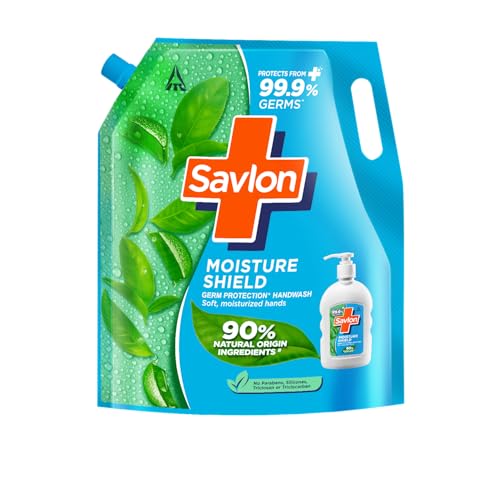 Savlon ITC Savlon Moisture Shield Germ Protection Liquid Handwash Refill Pack 1.3L | 99.9% Germ Protection | 90% Natural Origin Ingredients | Family Size Refill Hand wash | Value Pack - Image 1