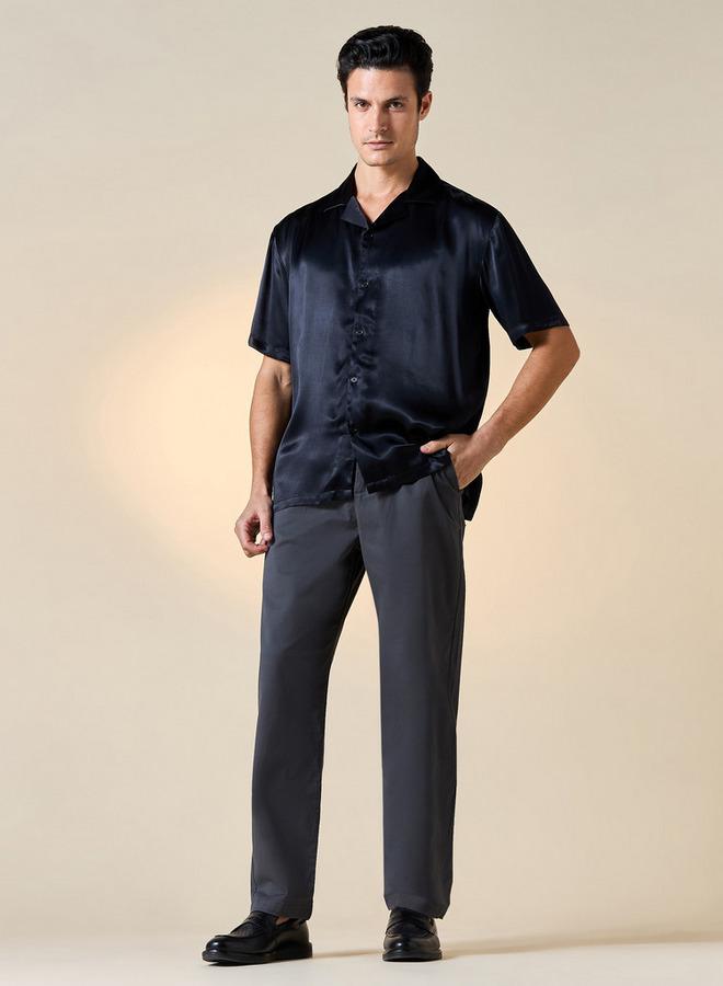 Iconic Regular Fit Shirt with Camp Collar and Short Sleeves - Image 2