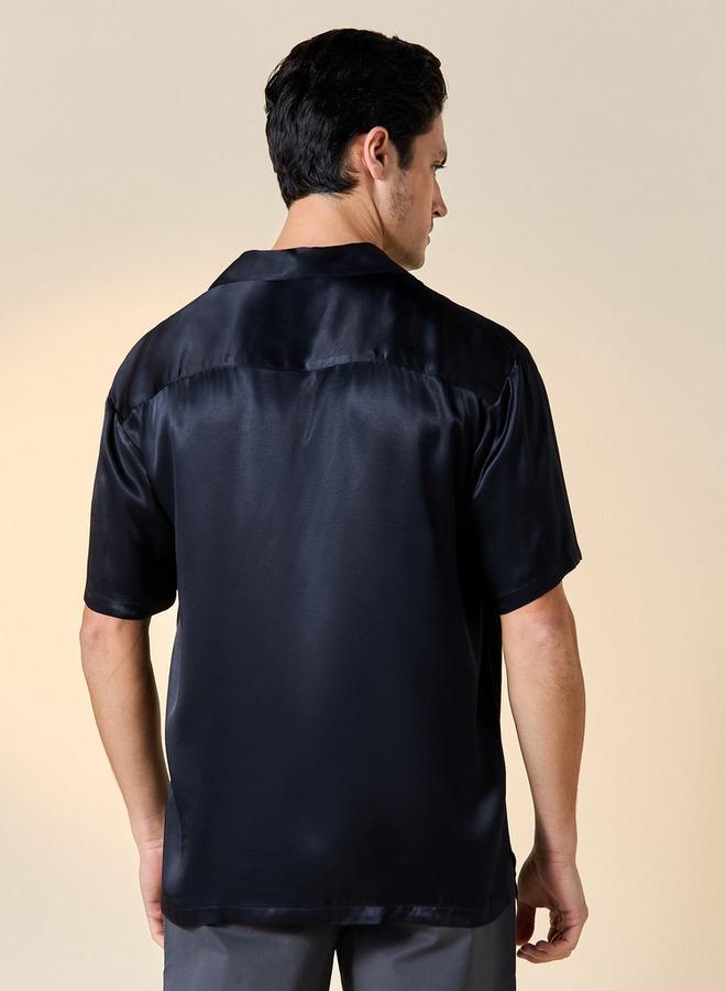 Iconic Regular Fit Shirt with Camp Collar and Short Sleeves - Image 3