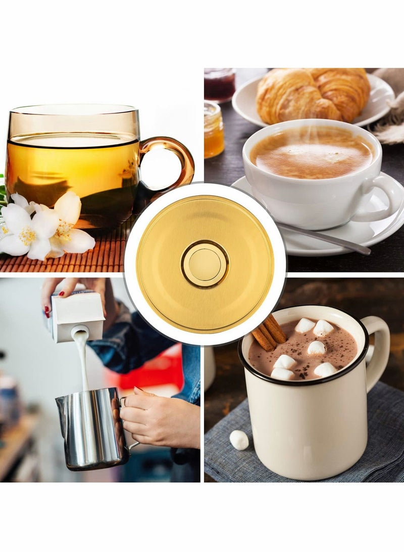 Excefore Tea Trivet Gold Stainless Steel Teapot Warmer Base for Glass, Ceramic Teapots and Other Heatproof Pots Warming Use - Image 2