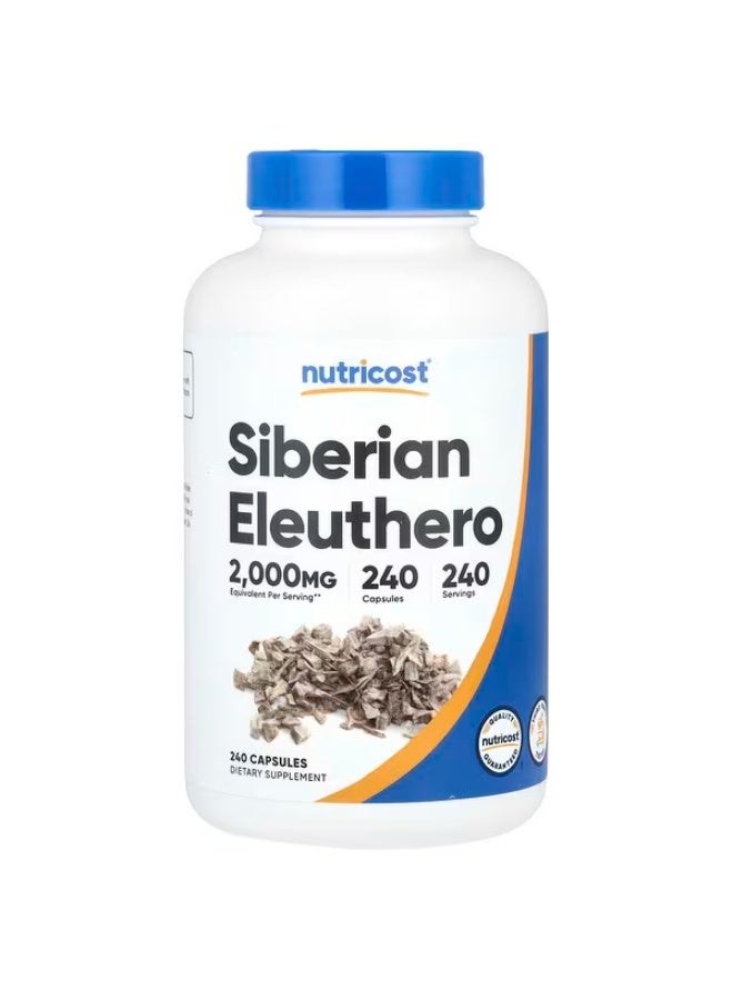 Nutricost, Siberian Eleuthero, 2,000 mg, 240 Capsules - Image 1