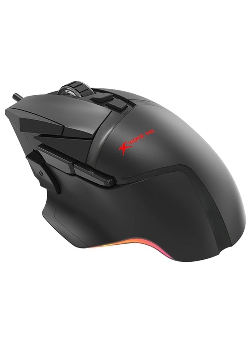 XTRIKE ME ماوس ألعاب سلكي GM-520 مع إضاءة خلفية RCB - Image 2