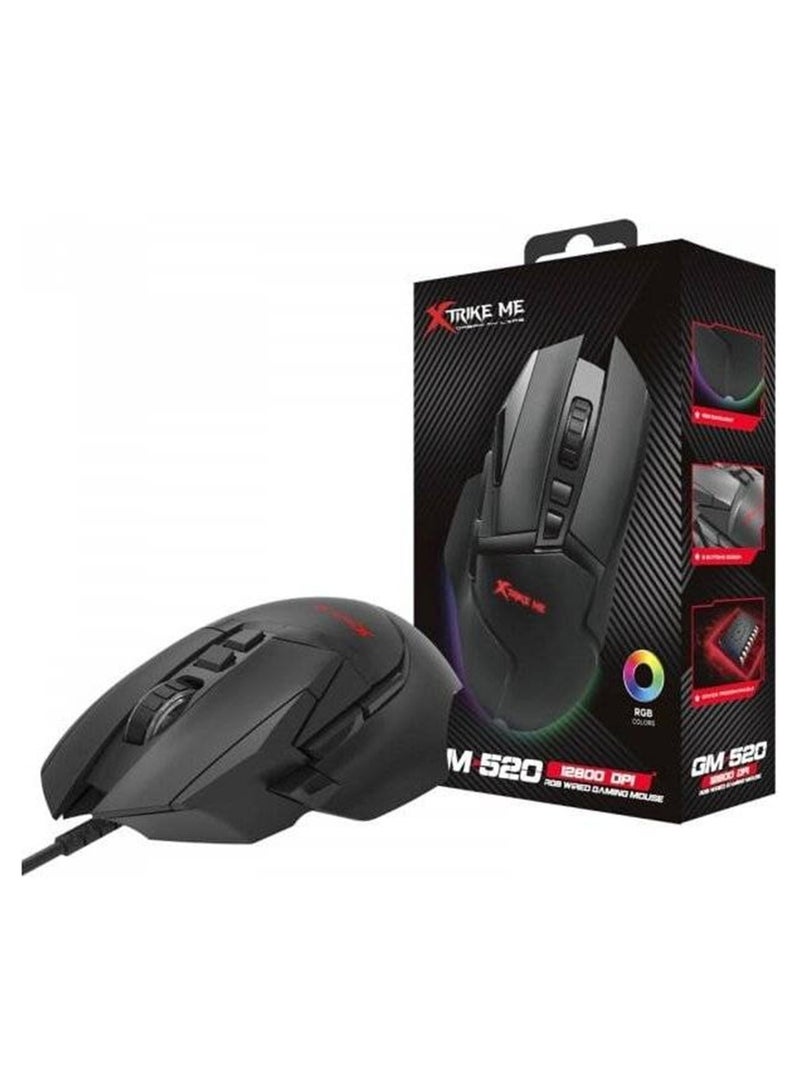 XTRIKE ME ماوس ألعاب سلكي GM-520 مع إضاءة خلفية RCB - Image 1
