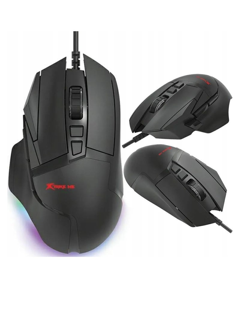 XTRIKE ME ماوس ألعاب سلكي GM-520 مع إضاءة خلفية RCB - Image 4