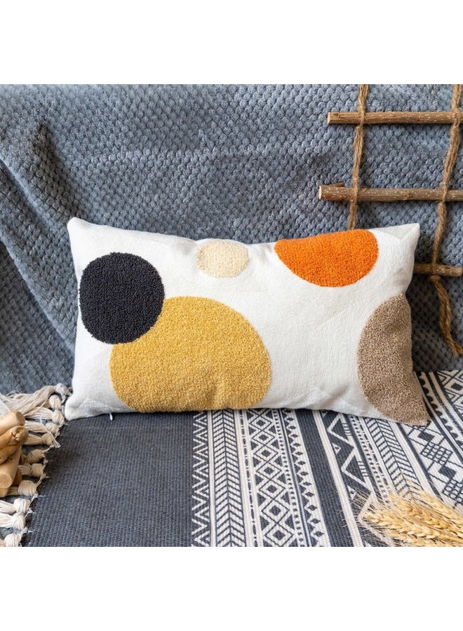 VANNCIO Lumbar Pillow Cover, Mid-Century Bohemian Rectangular Pillow Case for Modern Bedroom Living Room, Abstract Textured Cushion Cover, 12 X 20 Inch, 1 Piece (Am - Image 3