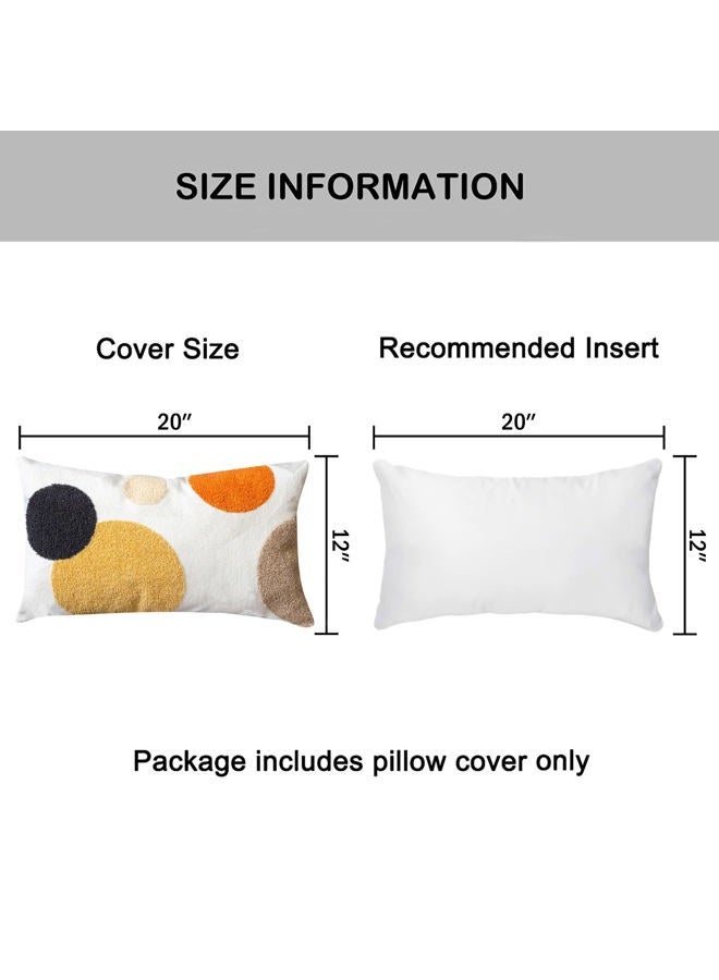 VANNCIO Lumbar Pillow Cover, Mid-Century Bohemian Rectangular Pillow Case for Modern Bedroom Living Room, Abstract Textured Cushion Cover, 12 X 20 Inch, 1 Piece (Am - Image 4