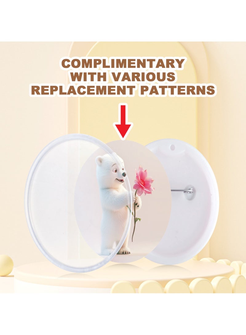 عام مكينة صنع الشارات اليدوية، مكينة صنع الشارات للأطفال، مكينة لصنع مغناطيسات الثلاجة الصنع في المنزل، ألعاب يدوية. - Image 3