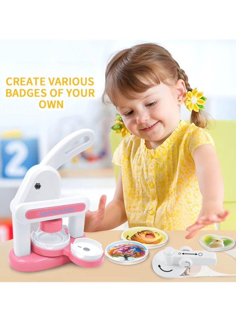 عام مكينة صنع الشارات اليدوية، مكينة صنع الشارات للأطفال، مكينة لصنع مغناطيسات الثلاجة الصنع في المنزل، ألعاب يدوية. - Image 1