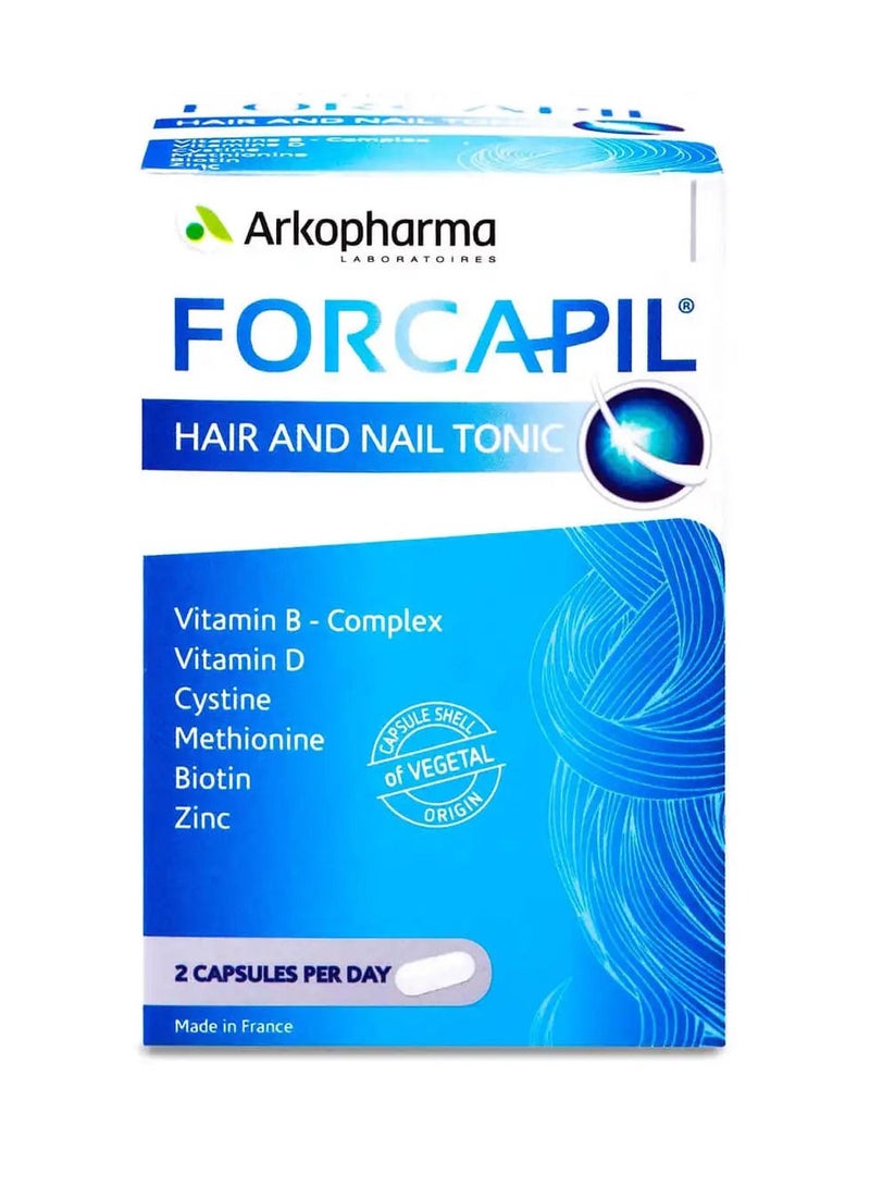 Arkopharma LABORATOIRES Forcapil Hair + Nail Tonic 60 Capsules  - Image 1