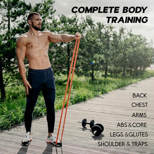 Konex Heavy Resistance Band for Men & Women | Durable Natural Latex Stretch Band (30-45 Kg) for Back & Full Body Workout | Ideal for Home, Gym, Fitness, Yoga, Stretching & Toning Exercises - Blue - Image 5