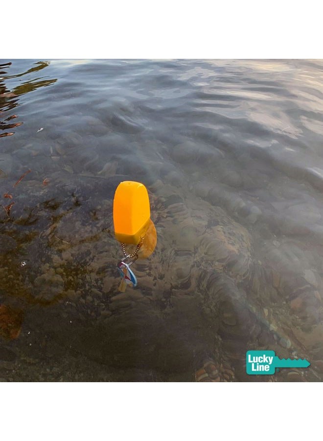 Lucky Line Soft Key Float with Ball Chain Water Sports, Yellow (92801) - Image 2