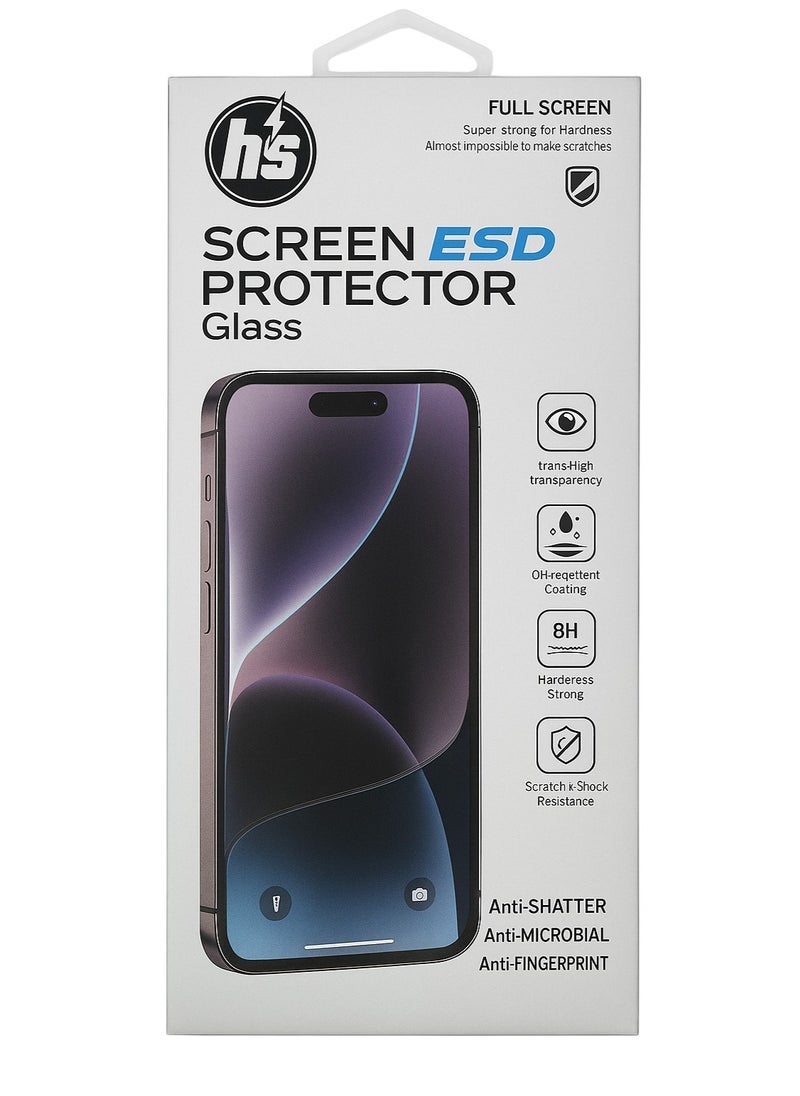 HS iPhone 16 Pro Max Clear Tempered Glass Screen Protector for iPhone 16 Pro Max – Shock & Scratch Resistant – Face ID & Full Touch Support  - Image 3