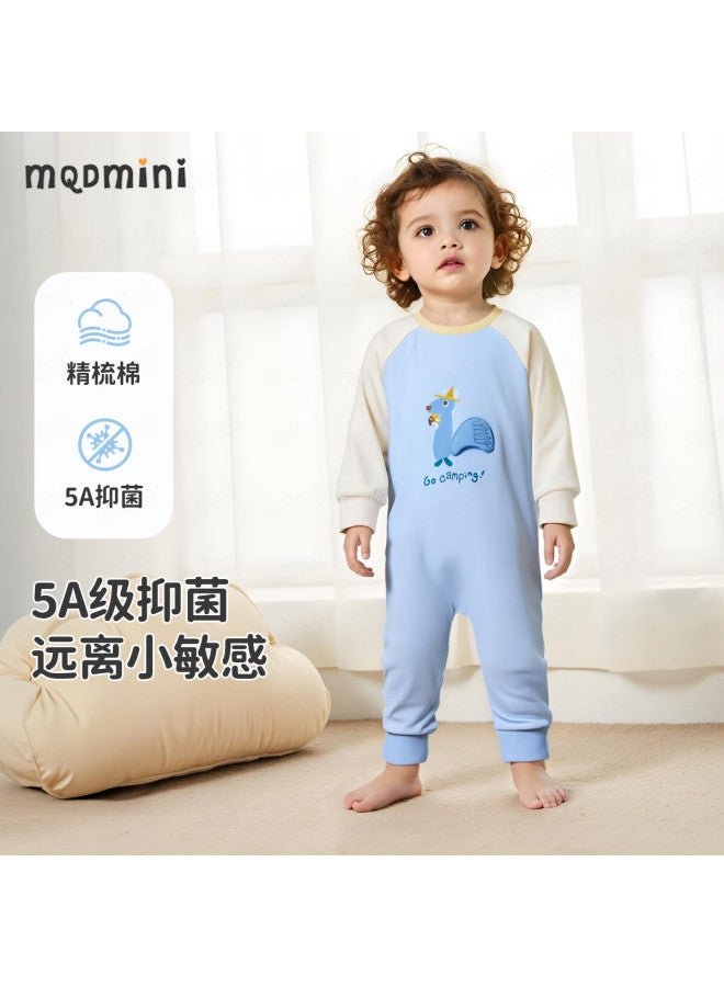 Mqdmini Children's Onesie Pajamas, Baby Romper, 5a Antibacterial Infant Clothing, Cartoon Print Button-up