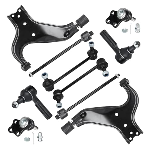 Autsurles 10 PCS Front Lower Control Arm with Ball Joints for Nissan Pathfinder 1996-2004, for Infiniti QX4 1997-2003, Sway Bar Link + Tie Rod End Suspension Kit K640329 K640330 K90662 K90659 K90659 - Image 1