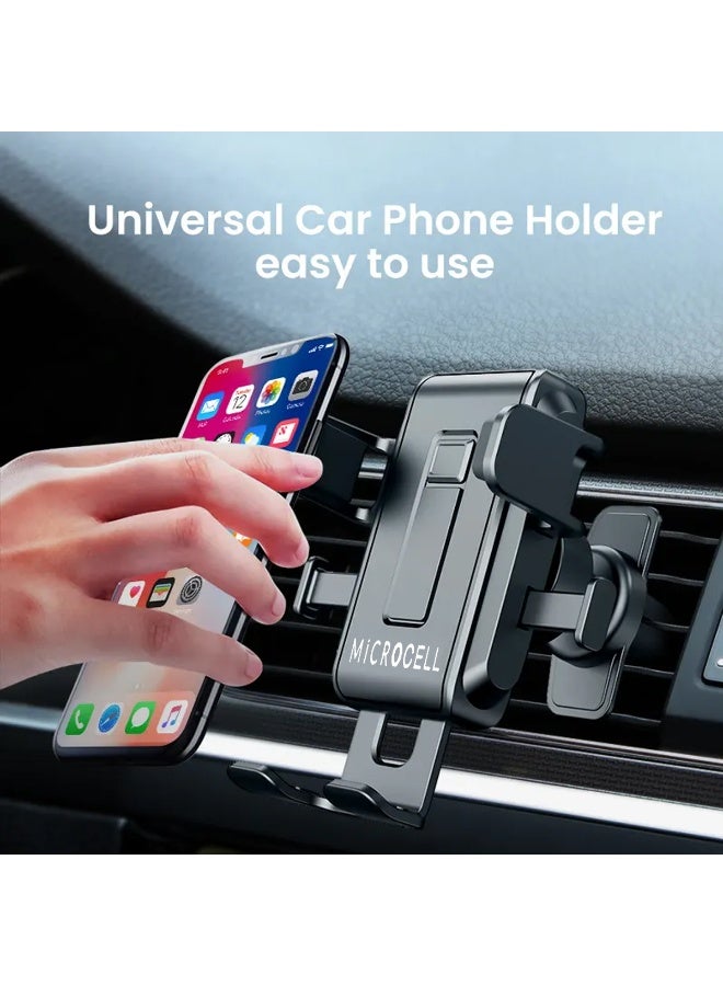 حامل هاتف عالمي لفتحة تهوية السيارة AGC-059 (9.8 × 9.2 سم) - حامل تثبيت تلقائي بالجاذبية، دوران 360 درجة، تشغيل بيد واحدة، دعم ثلاثي، قبضة سيليكون مانعة للانزلاق، فتحة سفلية للشحن، تثبيت ثابت، متوافق مع جميع الهواتف الذكية. - Image 2