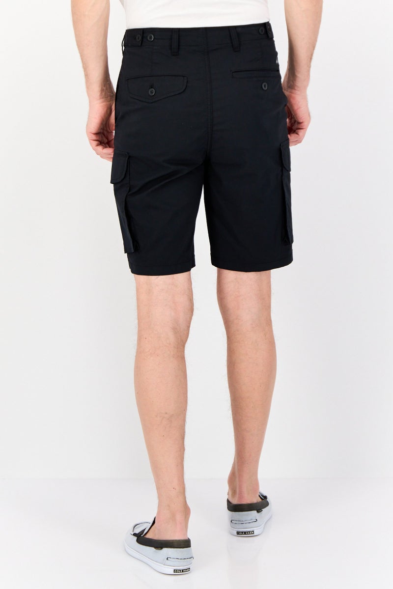 DOCKERS Men Solid Cargo Shorts, Black  - Image 2