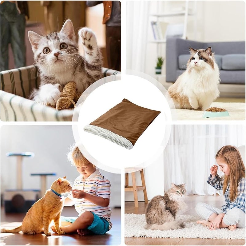 قهوة كات حقيبة نوم محشوة حيوان أليف كيس تدليل كهف تدفئة سرير منزلي داخلي - Image 4