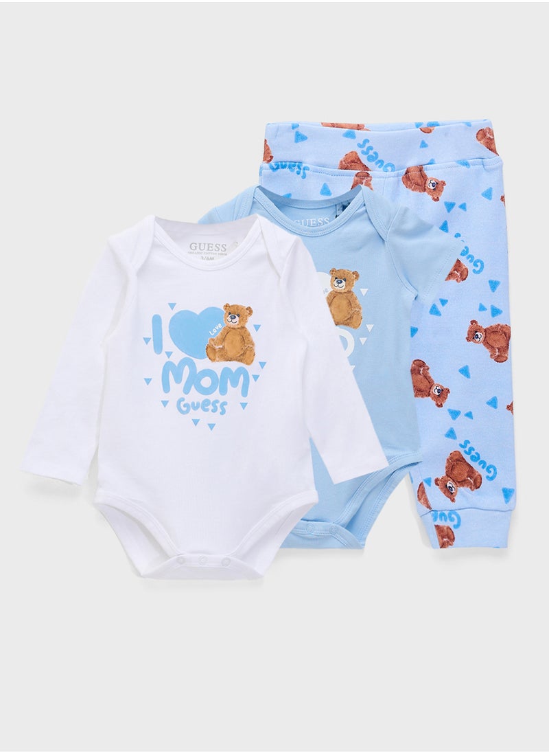 GUESS Kids 3 Pack Body Suits & Pants Set  - Image 1