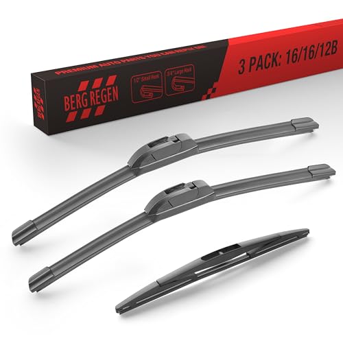 BERG REGEN 16"+14"+14" Windshield Wiper Blades with 10" Rear Automotive Replacement Set for Toyota FJ Cruiser 2007 2008 2009 2010 2011 2012 2013 2014 – Genuine OEM Quality (Set of 3) - Image 1