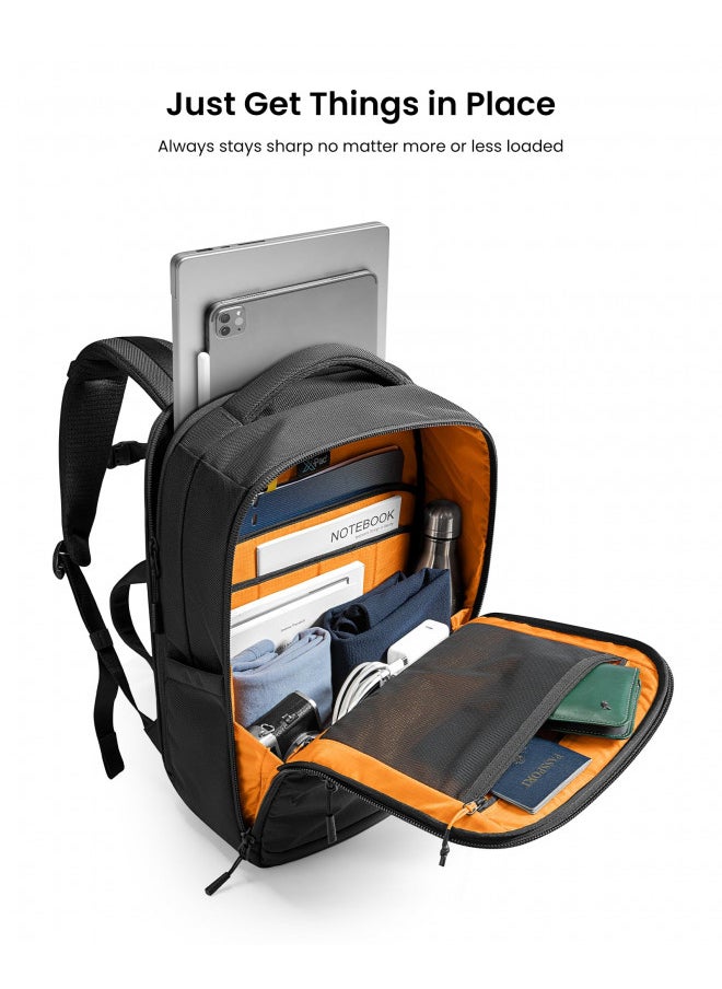 Tomtoc tomtoc Laptop Backpack X-Pac Techpack Designed for Business Professional Commuter, City Compact Backpack for 16-inch MacBook Pro, Black  - Image 2