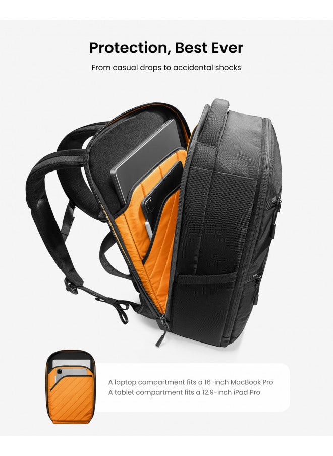 Tomtoc tomtoc Laptop Backpack X-Pac Techpack Designed for Business Professional Commuter, City Compact Backpack for 16-inch MacBook Pro, Black  - Image 3