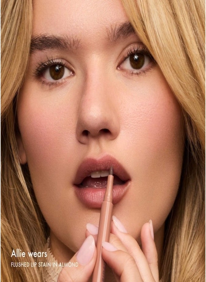 Summer Fridays Flushed Lip Stain 12HR Transfer-Proof Lip Tint – Long-Lasting Hydrating Color Almond - Image 4